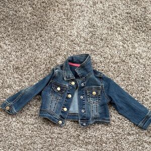 OshKosh B'gosh Dark Blue Denim Jean Jacket with Gold Buttons